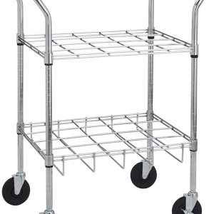 Chrome Oxygen Cylinder Cart